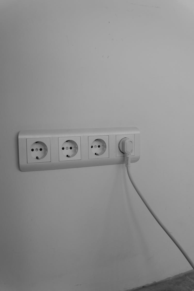 Power outlet installed on wall